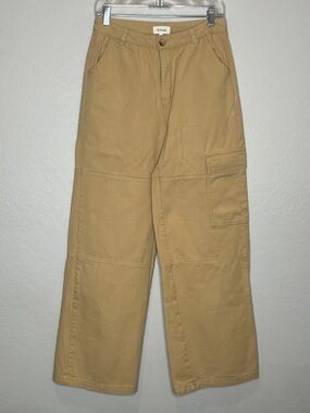 Bohme Wide Leg Tan Cargo Chino Pants size 10